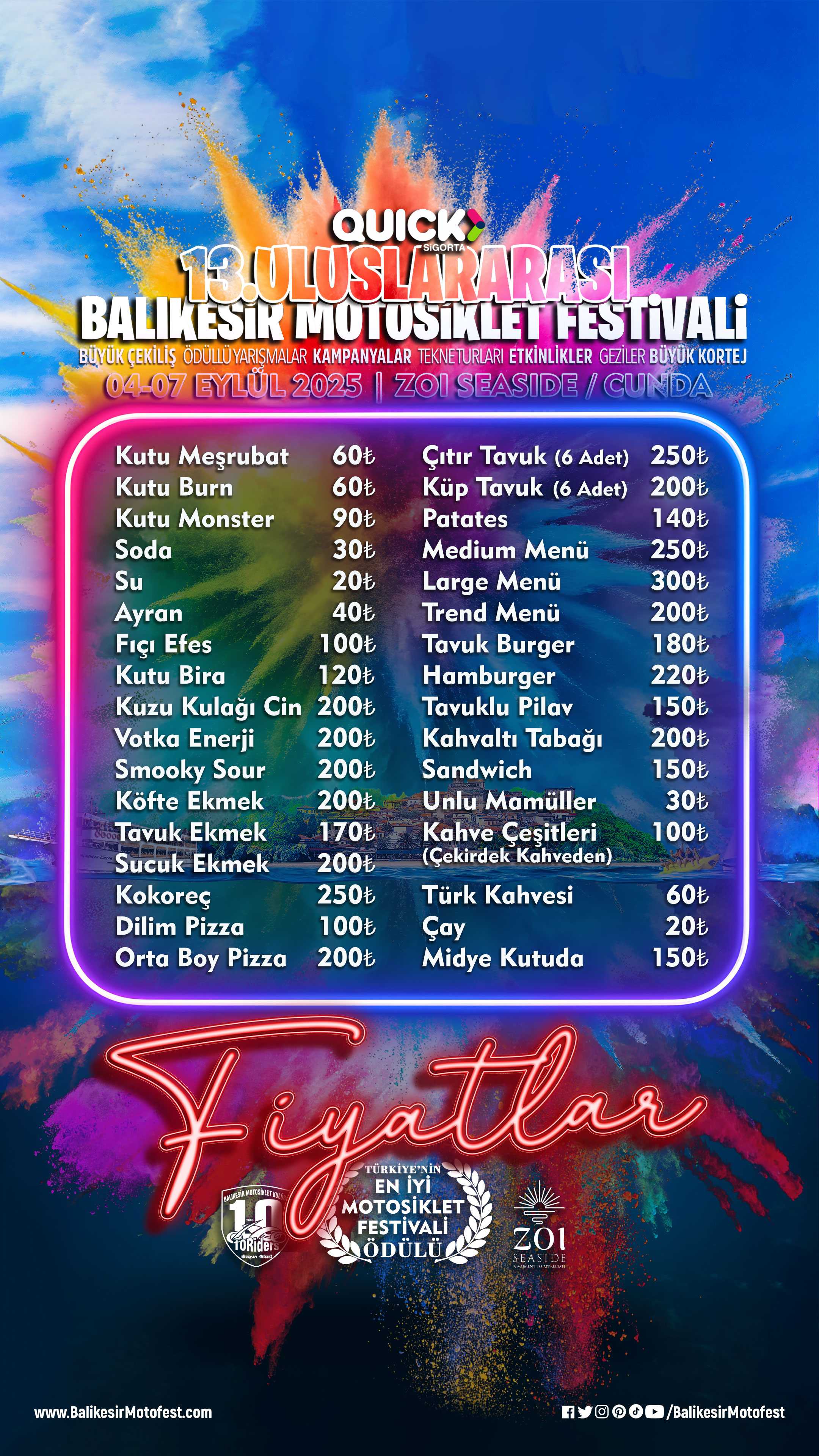 13.Balıkesir-Motofest-Yiyecek-İçecek-Fiyatları